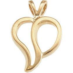 14K Yellow Gold Heart Shaped Pendantyellow 