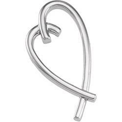 14K White Gold Metal Fashion Heart Pendantwhite 