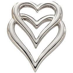 14K White Gold Metal Fashion Heart Pendantwhite 