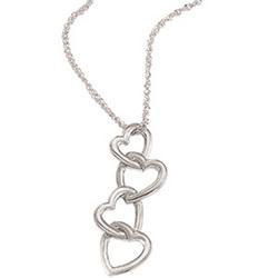 14K White Gold Metal Fashion Heart Pendantwhite 