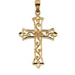 14K Yellow Gold Cross Pendantyellow 