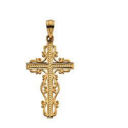 14K Yellow Gold Cross Pendantyellow 
