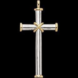 14K White Gold Cross Pendantwhite 