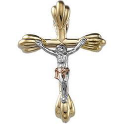 14K White Gold Cross Pendantwhite 
