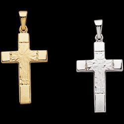 14K White Gold Cross Pendantwhite 