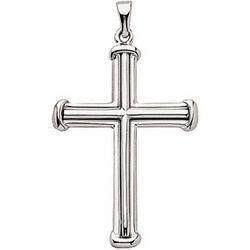 14K White Gold Cross Pendantwhite 