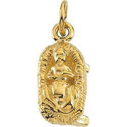 14K White Gold Baby Jesus Pendantwhite 
