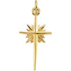 14K White Gold Star Pendantwhite 