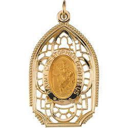 14K Yellow Gold St. Christopher Medalyellow 