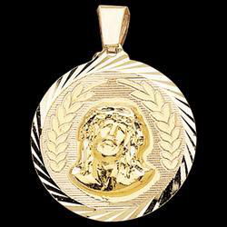 14K Yellow Gold Guadalupe & Jesus Medalyellow 