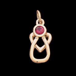 14K Yellow Gold With Me Always Angel Heart Pendantyellow 