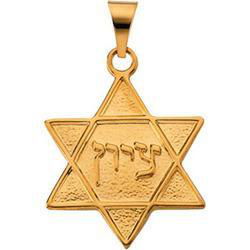 14K Yellow Gold Star Of David Pendantyellow 