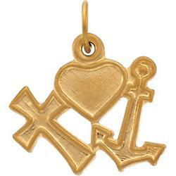 14K Yellow Gold Faith, Hope, & Love Pendantyellow 