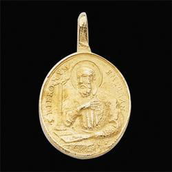 14K Yellow Gold St. Jerome And Jesus Of Nazareth Pendantyellow 