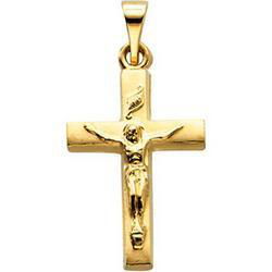 14K Yellow Gold Crucifix Pendantyellow 