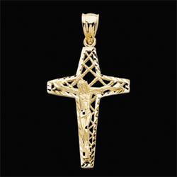 14K Yellow Gold Crucifix Pendantyellow 