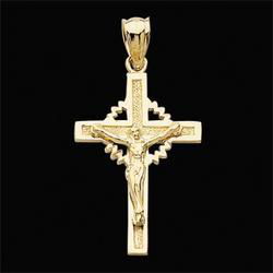 14K Yellow Gold Crucifix Pendantyellow 