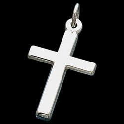 14K White Gold Cross Pendantwhite 