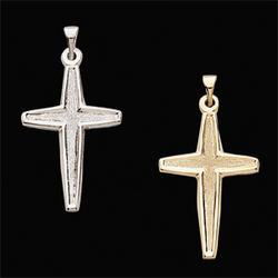 14K White Gold Cross Pendantwhite 