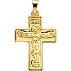14K Yellow Gold Crucifix Pendantyellow 