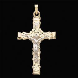 14K Yellow Gold Crucifix Pendantyellow 