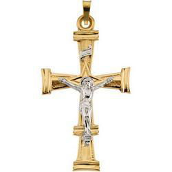 14K Yellow Gold Crucifix Pendantyellow 