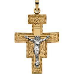 14K Yellow Gold San Damiano Cross Pendantyellow 