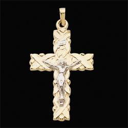 14K Yellow Gold Crucifix Pendantyellow 