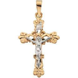 14K Yellow Gold Crucifix Pendantyellow 