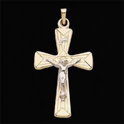 14K Yellow Gold Crucifix Pendantyellow 