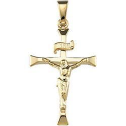 14K Yellow Gold Crucifix Pendantpendant 