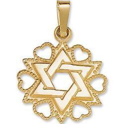 14K Yellow Gold Star Of David Pendantyellow 