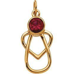14K Yellow Gold With Me Always Angel Pendantyellow 