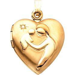 14K Yellow Gold Mother's Devotion Diamond Locketyellow 