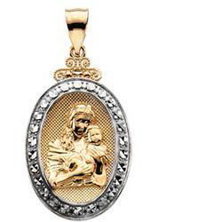 14K Two Tone Gold Mother & Child Pendanttwo 