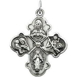 Sterling Silver 4-Way Cross Pendantsterling 