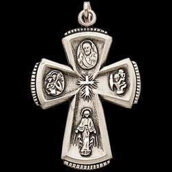 Sterling Silver 4-Way Cross Pendantsterling 