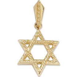 14K White Gold Star Of David Pendantwhite 