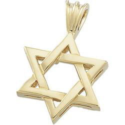 14K Yellow Gold Star Of David Pendantyellow 