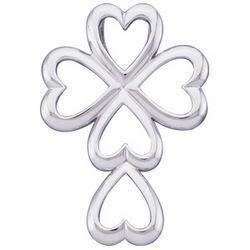 14K White Gold Cross Pendantwhite 