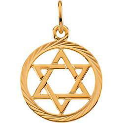 14K White Gold Star Of David Pendantwhite 