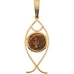 14K Yellow Gold St. Peter's Fish Pendantyellow 