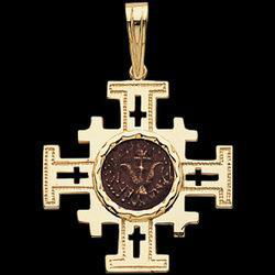 14K Yellow Gold Jerusalem Cross Pendantyellow 