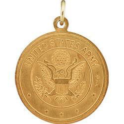 14K Yellow Gold St. Christopher /Us Army Medalyellow 