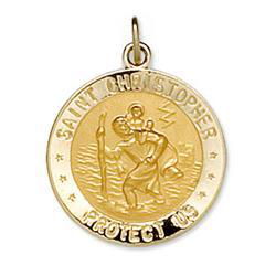 Sterling Silver St. Christopher/Us Marine Corps Medalsterling 