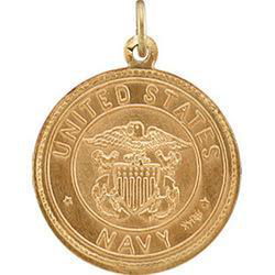 Sterling Silver St. Christopher/Us Navy Medalsterling 