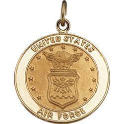 14K Yellow Gold Us Air Force Medalyellow 