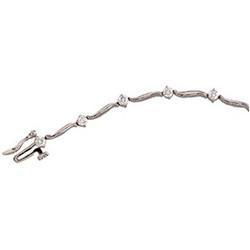 14K White Gold Diamond Braceletwhite 