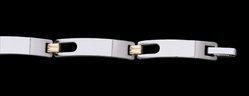 14K Yellow Gold & Stainless Steel Metal Fashion Cuff Braceletyellow 