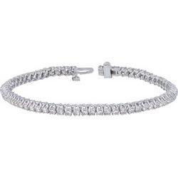 14K White Gold Diamond Line Braceletwhite 